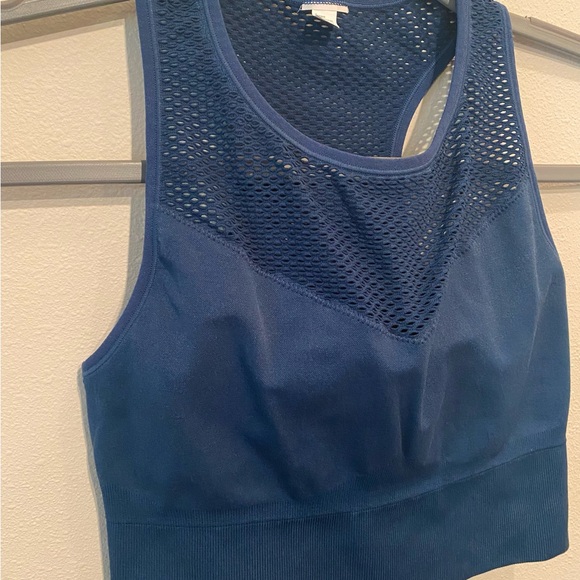 JoyLab Blue Racerback Crop Top - Picture 2 of 4